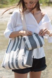 RECYCLED SHOPPING BAG - STRIPED PATTERN